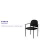 Black Vinyl |#| Comfort Black Vinyl Stackable Steel Side Reception Chair with Arms - Guest Chair