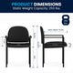 Black Vinyl |#| Comfort Black Vinyl Stackable Steel Side Reception Chair with Arms - Guest Chair