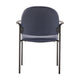 Navy Vinyl |#| Comfort Navy Vinyl Stackable Steel Side Reception Chair w/ Arms - Guest Chair