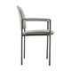 Gray Vinyl |#| Comfort Gray Vinyl Stackable Steel Side Reception Chair w/ Arms - Guest Chair