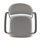 Gray Vinyl |#| Comfort Gray Vinyl Stackable Steel Side Reception Chair w/ Arms - Guest Chair