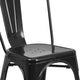 Black |#| 23.75inch Square Black Metal Indoor-Outdoor Table Set with 2 Stack Chairs