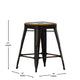 Copper |#| 24inch High Backless Distressed Copper Metal Indoor-Outdoor Counter Height Stool