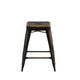 Copper |#| 24inch High Backless Distressed Copper Metal Indoor-Outdoor Counter Height Stool