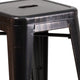 Black-Antique Gold |#| Commercial Grade 24inchH Backless Black-Gold Metal Indoor-Outdoor Counter Stool