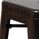 Black-Antique Gold |#| Commercial Grade 24inchH Backless Black-Gold Metal Indoor-Outdoor Counter Stool