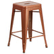 Copper |#| 24inch High Backless Copper Indoor-Outdoor Counter Height Stool