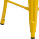 Yellow |#| Commercial Grade 24inchH Backless Yellow Metal Indoor-Outdoor Counter Height Stool