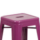 Purple |#| 24inch High Backless Purple Indoor-Outdoor Counter Height Stool