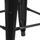 Black |#| Commercial Grade 24inchH Backless Black Metal Indoor-Outdoor Counter Height Stool