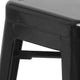 Black |#| Commercial Grade 24inchH Backless Black Metal Indoor-Outdoor Counter Height Stool