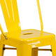 Yellow |#| 24inch High Yellow Metal Indoor-Outdoor Counter Height Stool with Back