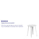 White |#| 24inch Round White Metal Indoor-Outdoor Table - Restaurant Furniture - Café Table