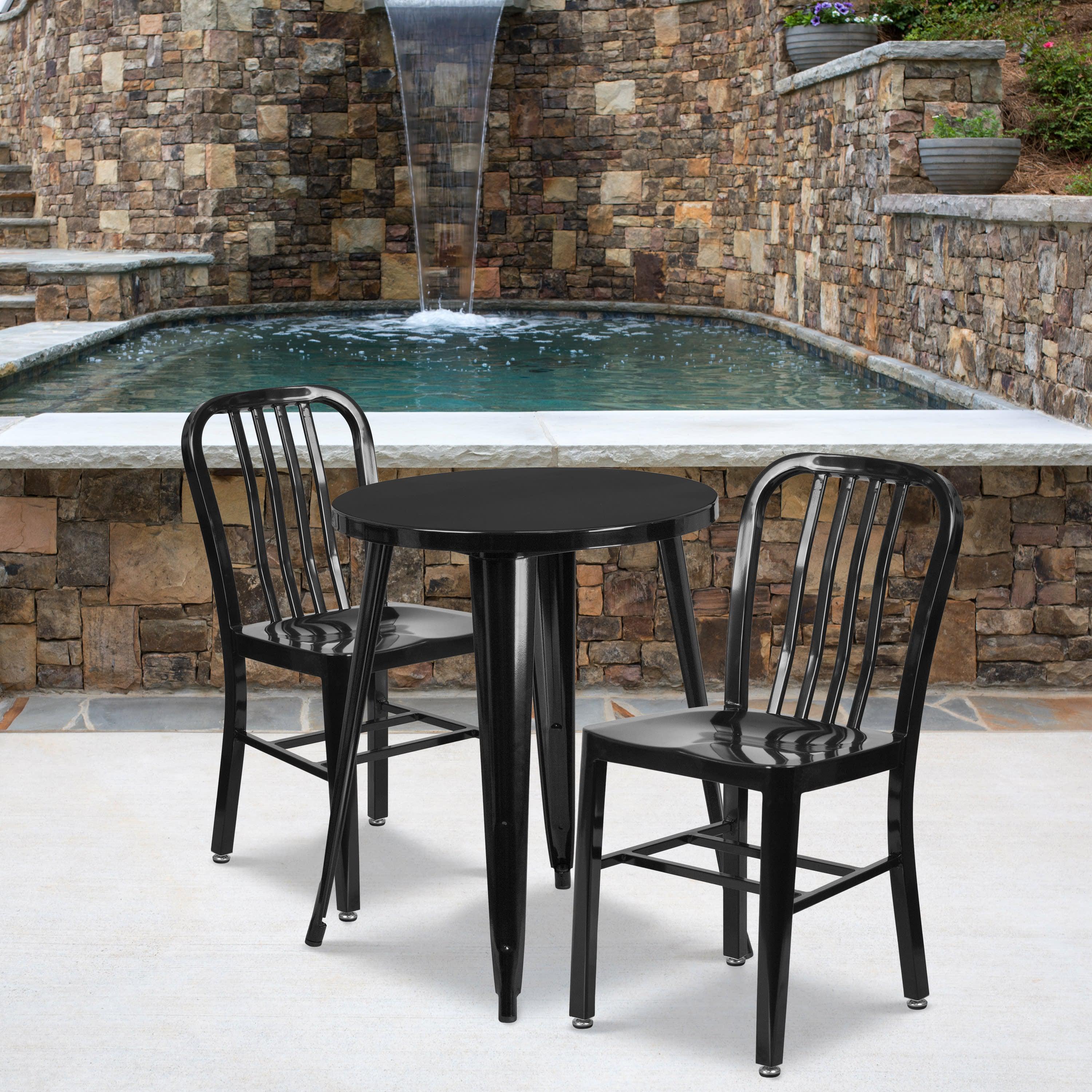 24 inch outlet round outdoor table