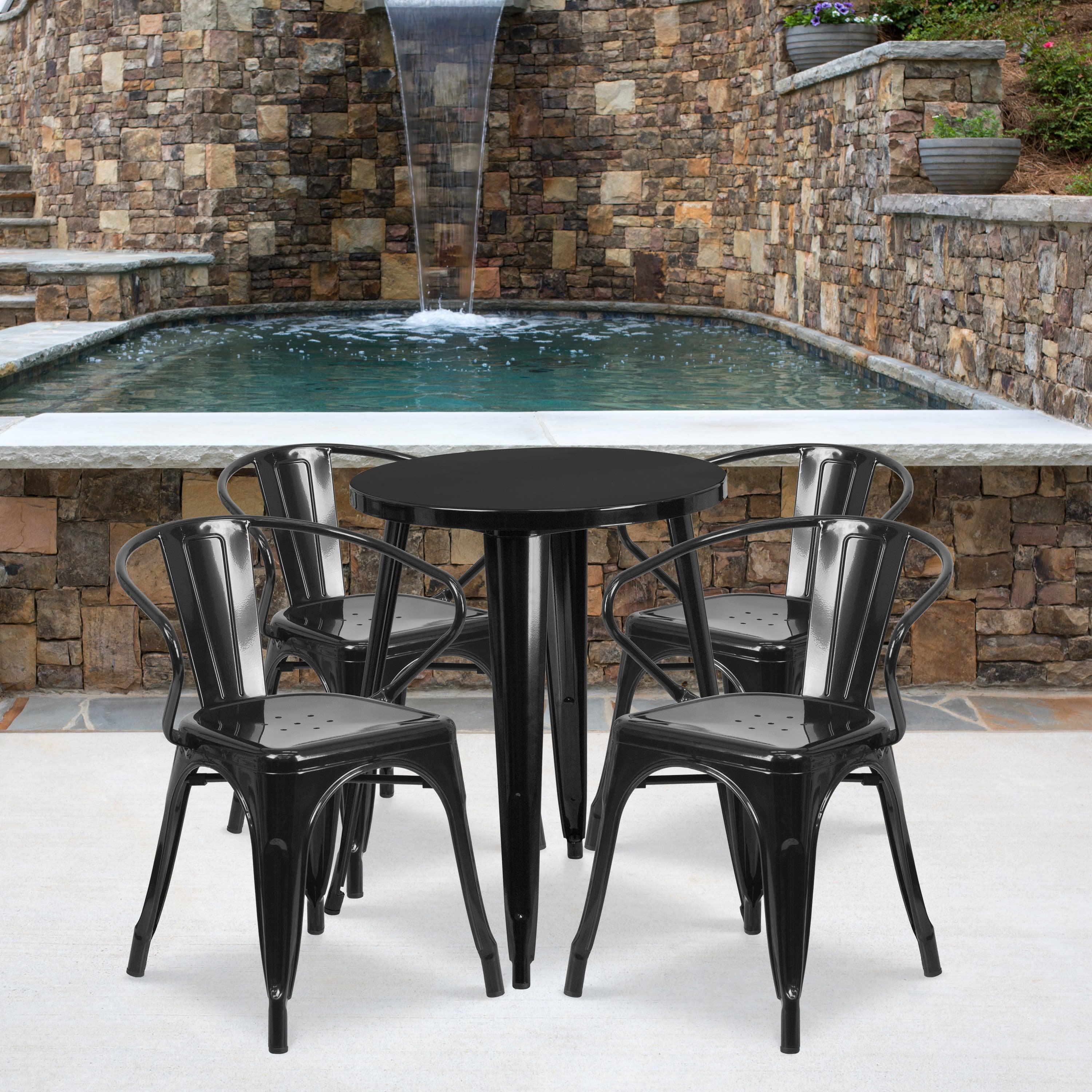 Wrought iron table and chairs indoor outlet