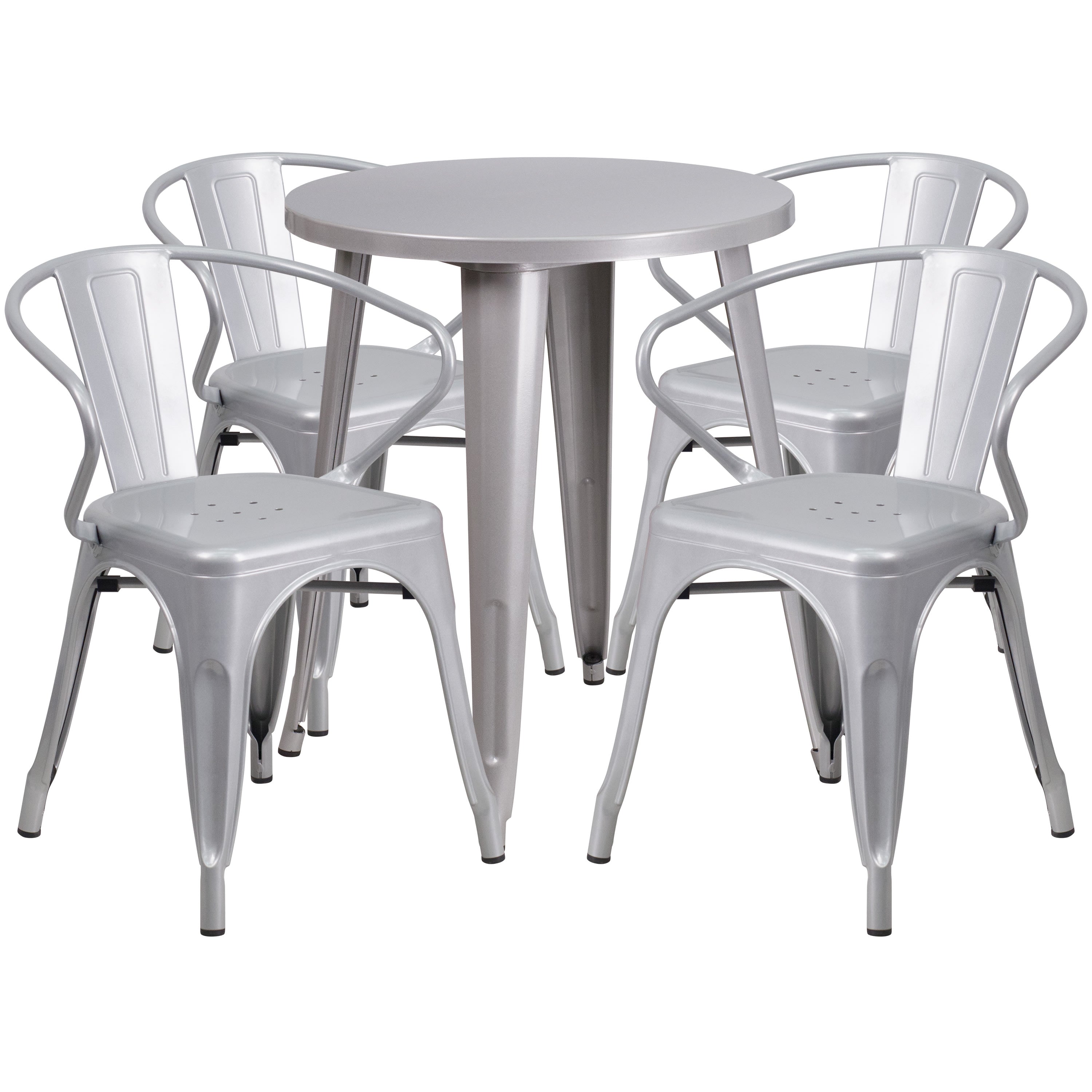Round metal table and chairs cheap