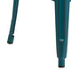 Kelly Blue-Teal |#| 30inch High Backless Distressed Blue-Teal Metal Indoor-Outdoor Barstool - Patio