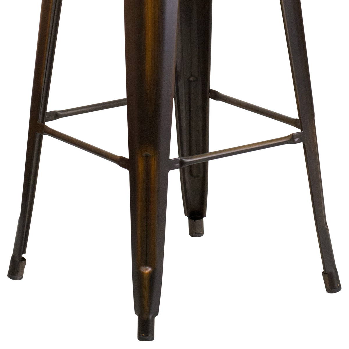 Copper |#| 30inch High Backless Distressed Copper Metal Indoor-Outdoor Barstool - Patio Chair