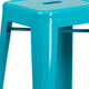 Crystal Teal-Blue |#| 30inch High Backless Crystal Teal-Blue Indoor-Outdoor Barstool - Patio Chair