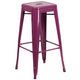 Purple |#| 30inch High Backless Purple Indoor-Outdoor Barstool - Patio Chair