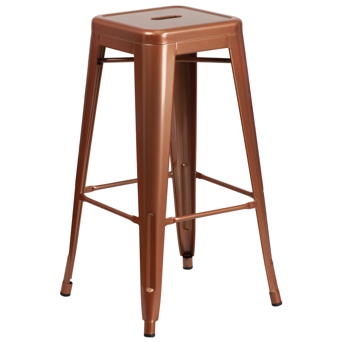 Copper |#| 30inch High Backless Copper Indoor-Outdoor Barstool - Patio Chair