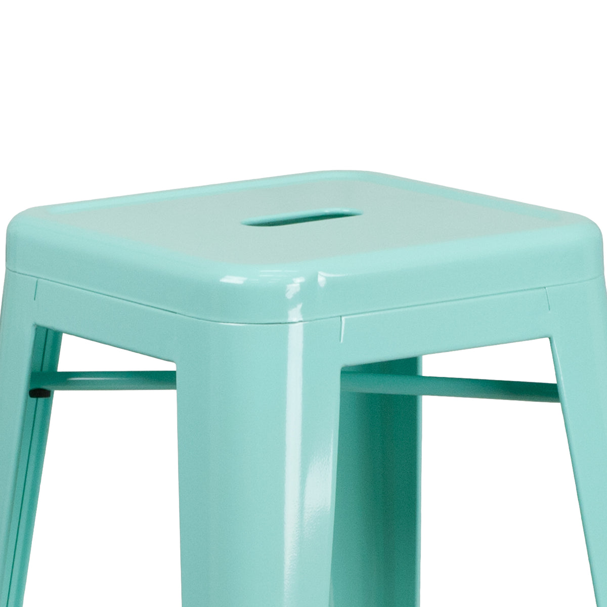 Mint Green |#| 30inch High Backless Mint Green Indoor-Outdoor Barstool - Patio Chair