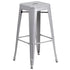 Commercial Grade 30" High Backless Metal Indoor-Outdoor Barstool with Square Seat