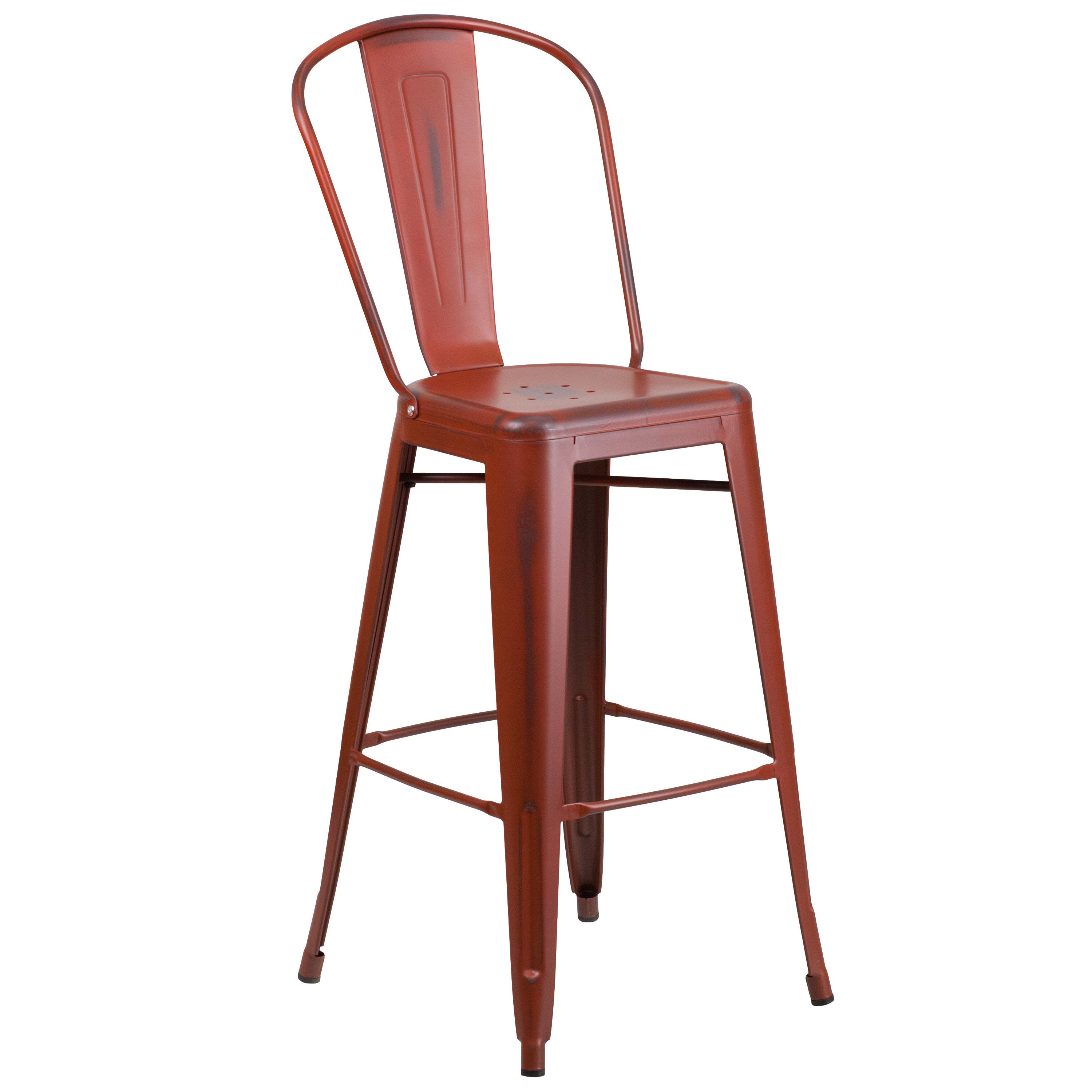 Distressed bar 2025 stools with backs