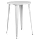 White |#| 30inch Round White Metal Indoor-Outdoor Bar Height Table - Industrial Table