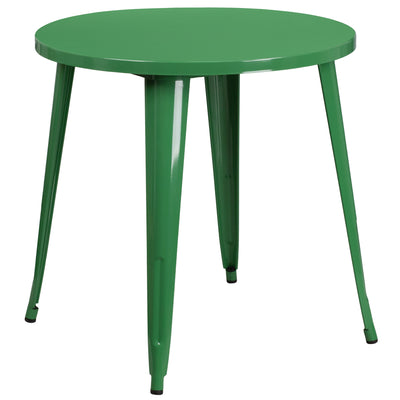 Commercial Grade 30" Round Metal Indoor-Outdoor Table - View 1