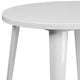 White |#| 30inch Round White Metal Indoor-Outdoor Table - Restaurant Furniture