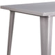 Silver |#| 31.5inch Square Silver Metal Indoor-Outdoor Bar Height Table - Café Table