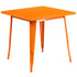 Commercial Grade 31.5" Square Metal Indoor-Outdoor Table