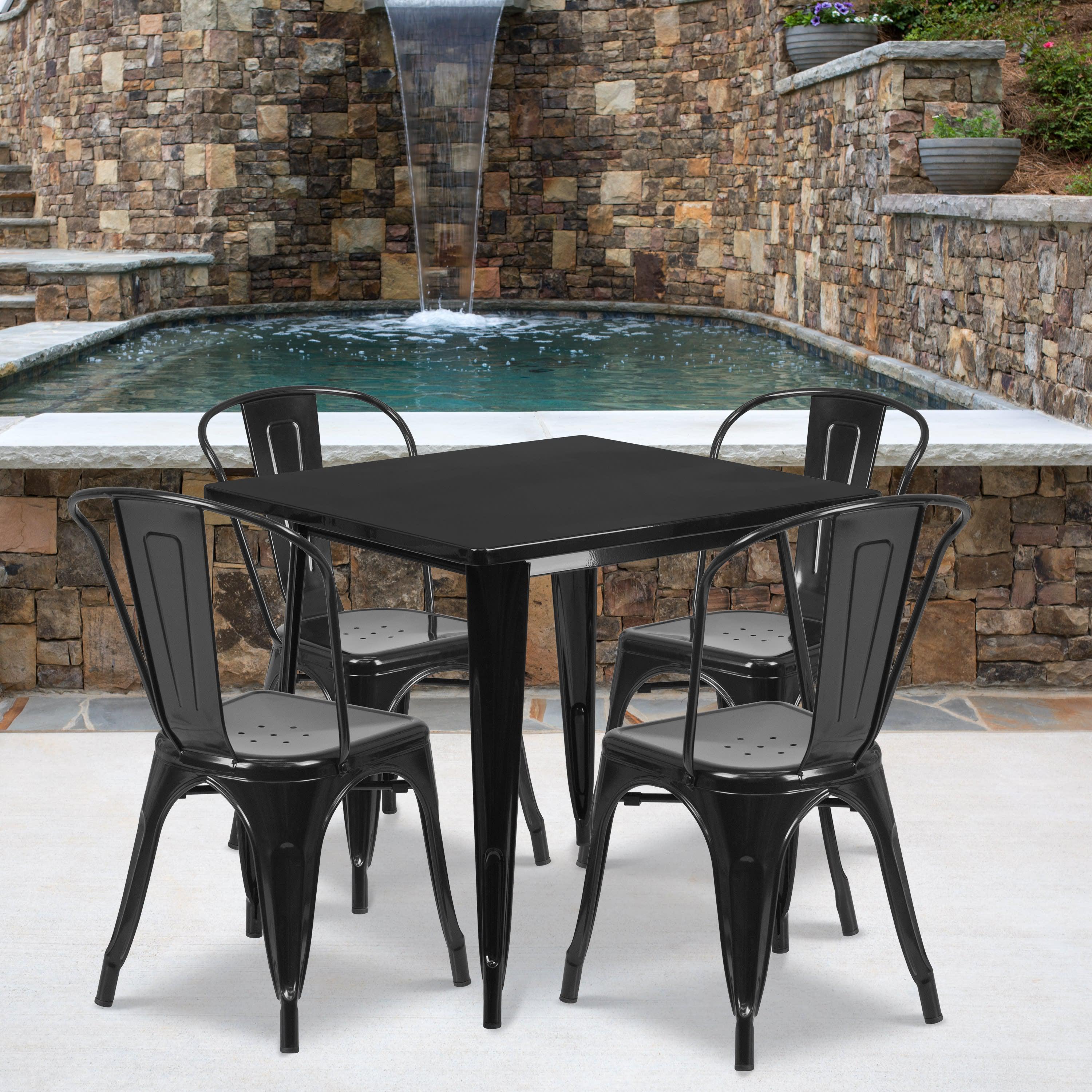 Cheap metal table and chairs best sale