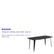 Black |#| 31.5inch x 63inch Rectangular Black Metal Indoor-Outdoor Table - Industrial Table