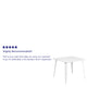 White |#| 35.5inch Square White Metal Indoor-Outdoor Table - Industrial Table