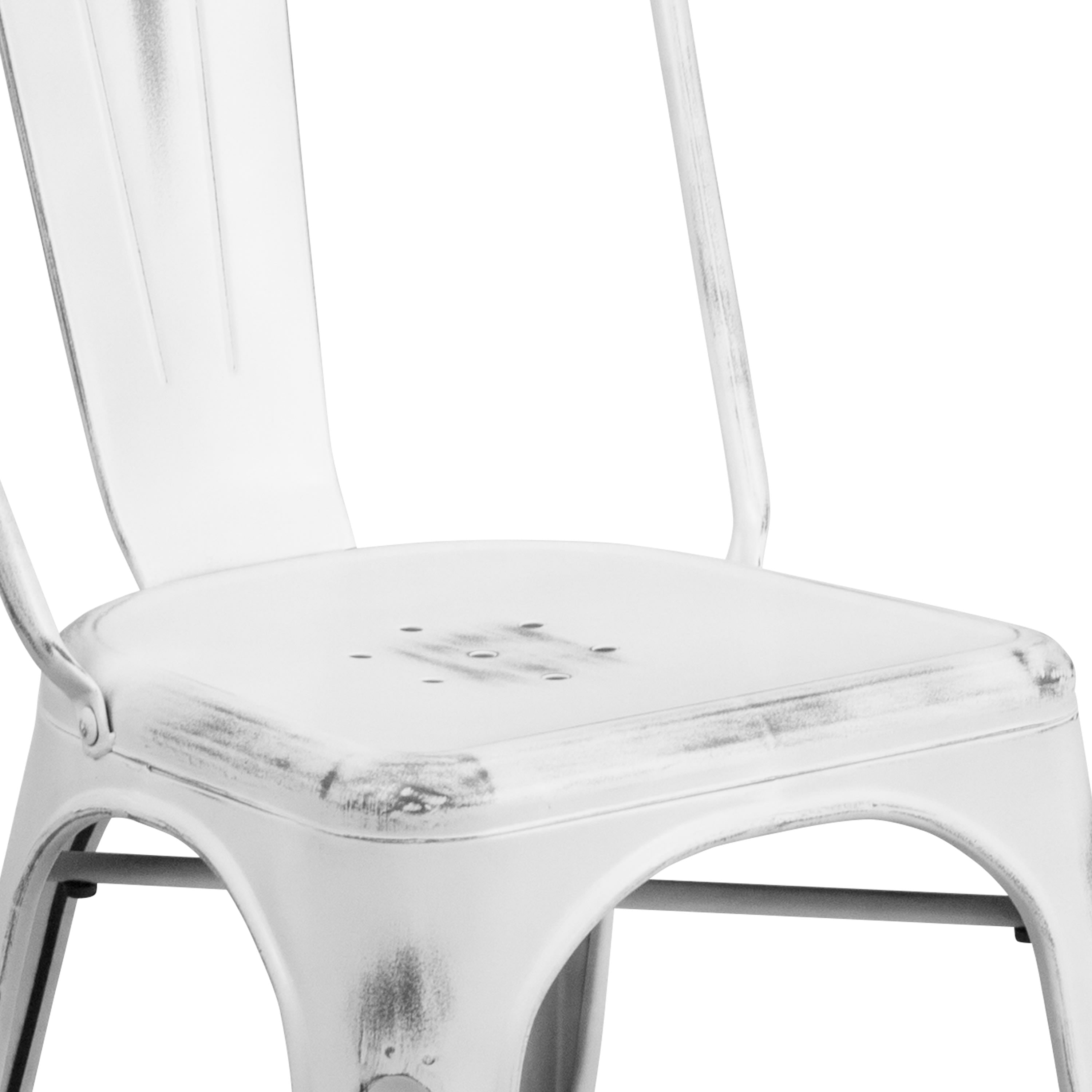 White metal distressed chairs clearance