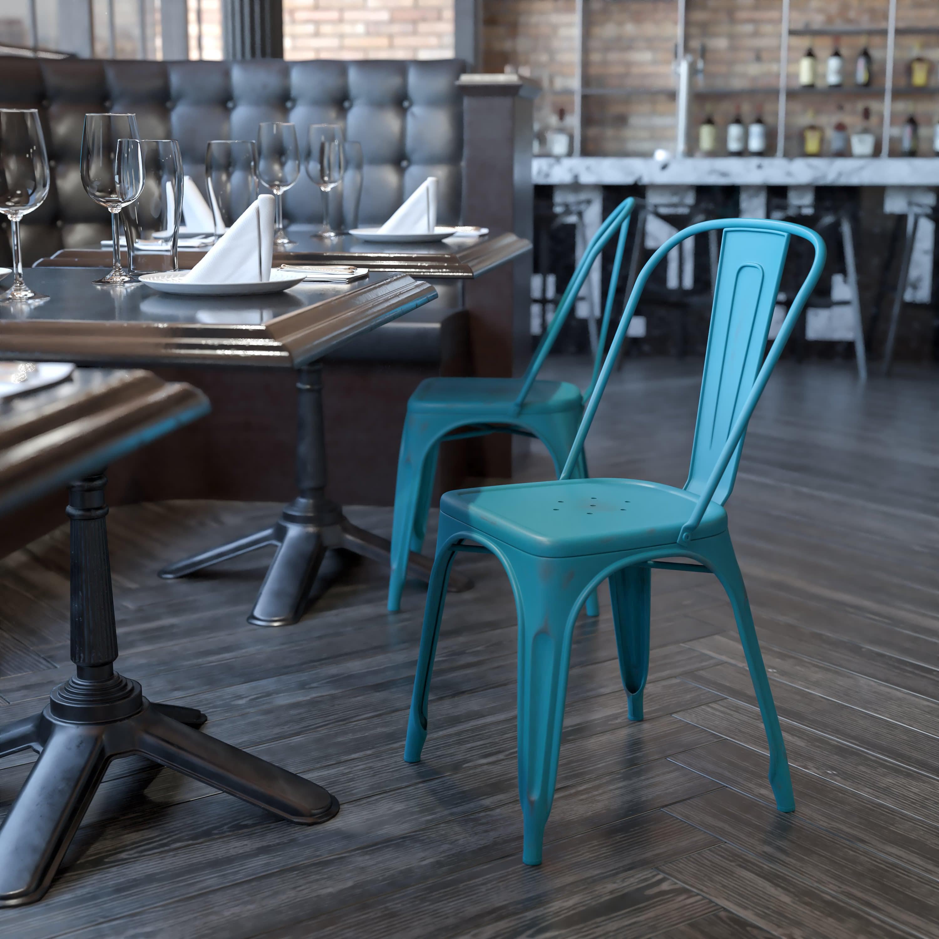 Distressed Metal Chair ET 3534 BizChair