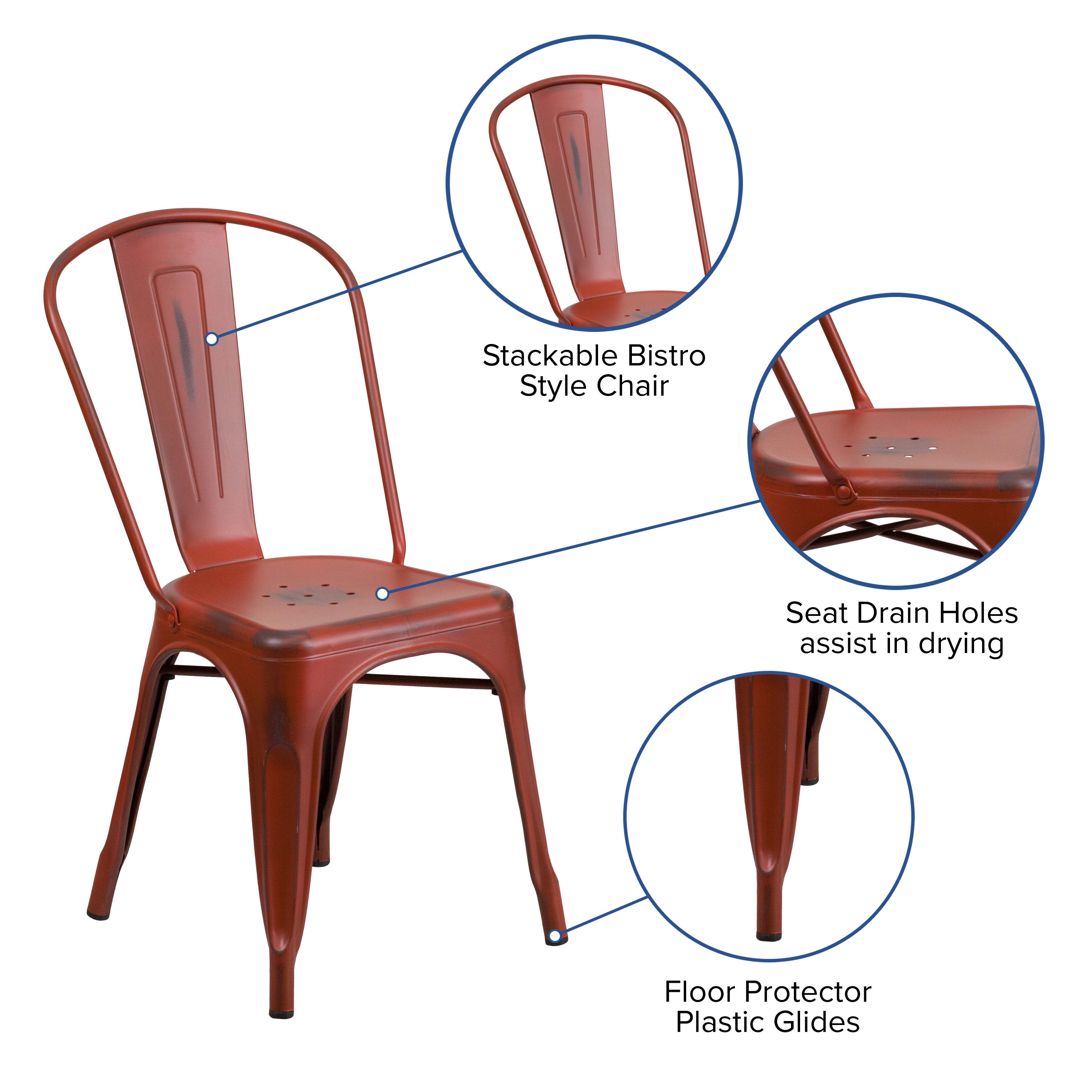 Distressed Metal Chair ET 3534 BizChair