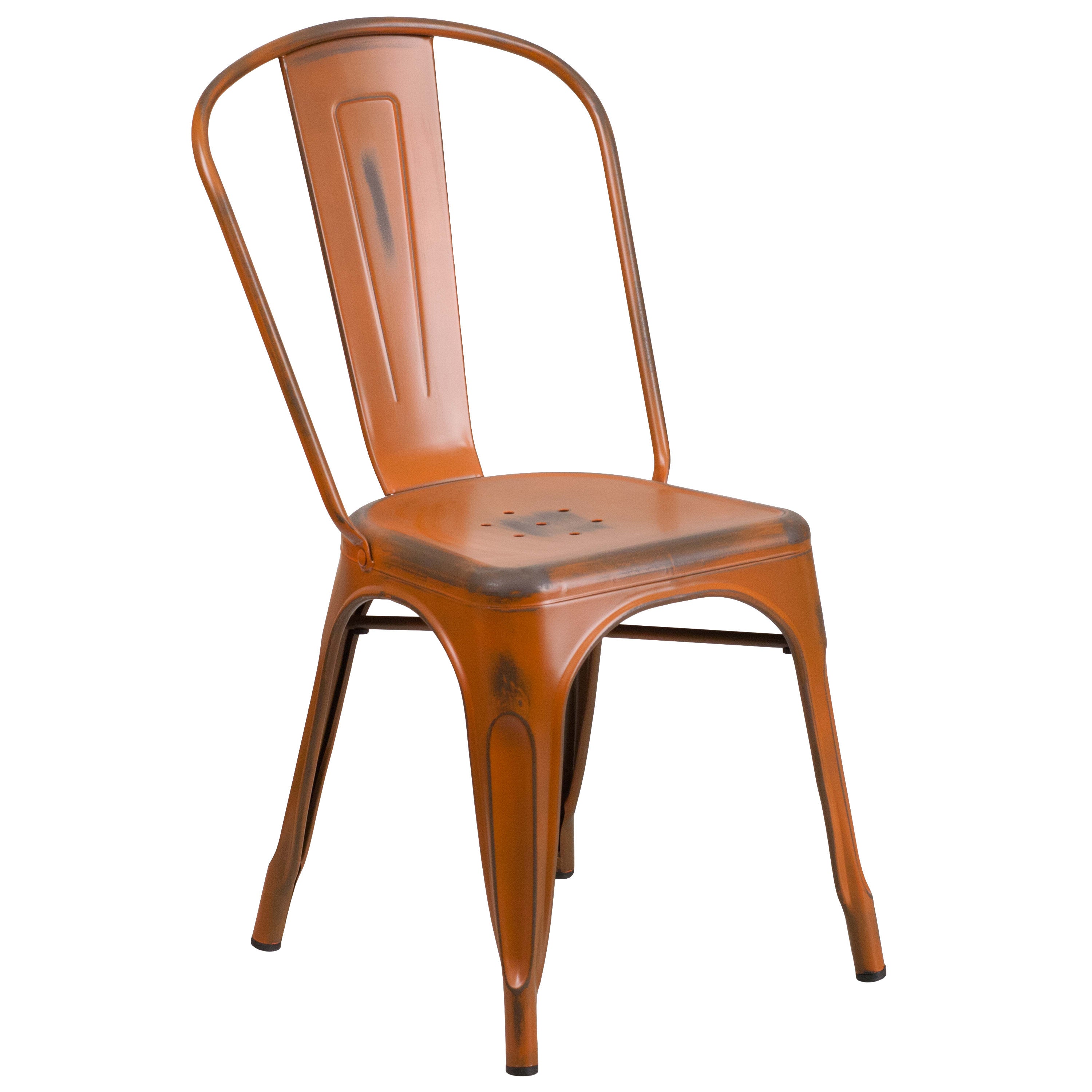 Colorful metal chairs top
