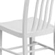 White |#| White Metal Indoor-Outdoor Chair - Kitchen Chair - Restaurant Seating