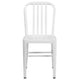 White |#| White Metal Indoor-Outdoor Chair - Kitchen Chair - Restaurant Seating