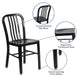 Black |#| Black Metal Indoor-Outdoor Chair - Kitchen Chair - Restaurant Seating