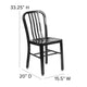 Black |#| Black Metal Indoor-Outdoor Chair - Kitchen Chair - Restaurant Seating