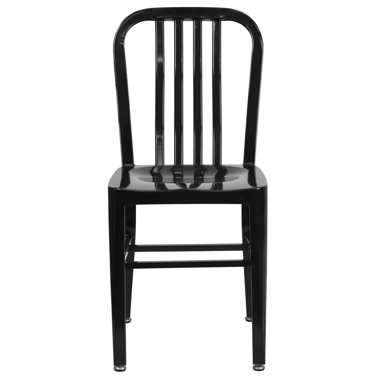 Black |#| Black Metal Indoor-Outdoor Chair - Kitchen Chair - Restaurant Seating