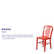 Red |#| Red Metal Indoor-Outdoor Chair - Kitchen Chair - Restaurant Seating