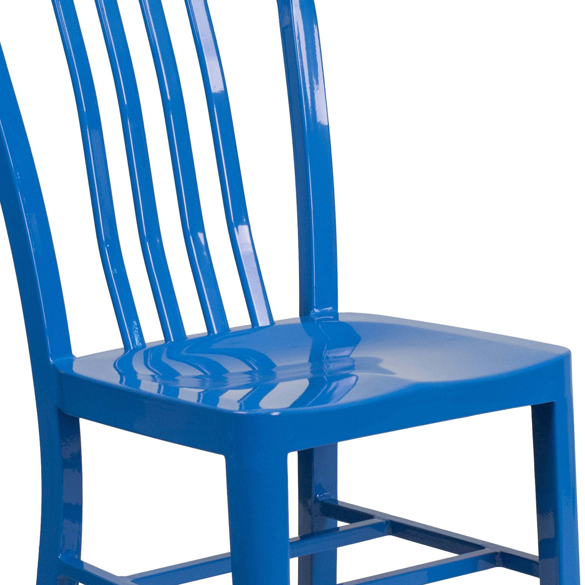 Blue |#| Blue Metal Indoor-Outdoor Chair - Kitchen Chair - Restaurant Seating