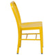 Yellow |#| Yellow Metal Indoor-Outdoor Chair -Kitchen Chair - Restaurant Seating