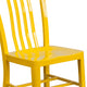 Yellow |#| Yellow Metal Indoor-Outdoor Chair -Kitchen Chair - Restaurant Seating