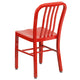 Red |#| Red Metal Indoor-Outdoor Chair - Kitchen Chair - Restaurant Seating